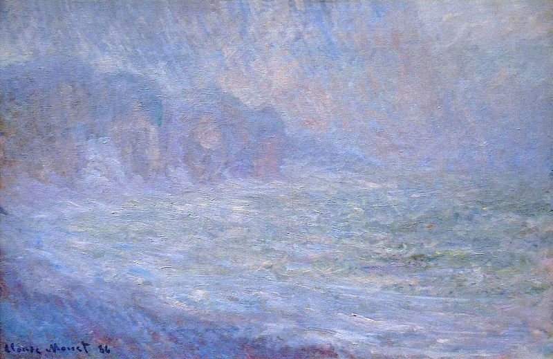 Monet Oil Paintings Cliffs at Pourville, Rain 1886