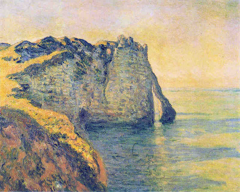 Cloude Monet Oil Painting Cliffs of the Porte d'Aval 1885