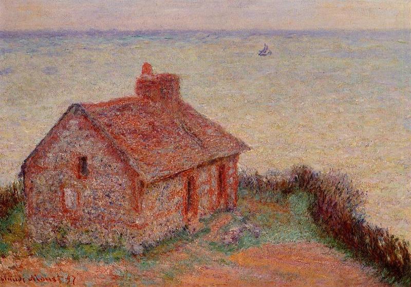 Cloude Monet Oil Paintings Customs House, Rose Effect 1897