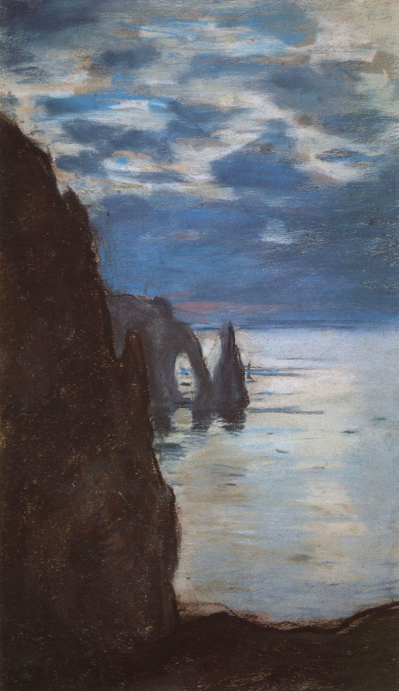 Monet Paintings Etretat, the Needle Rock and Porte d'Aval 1885