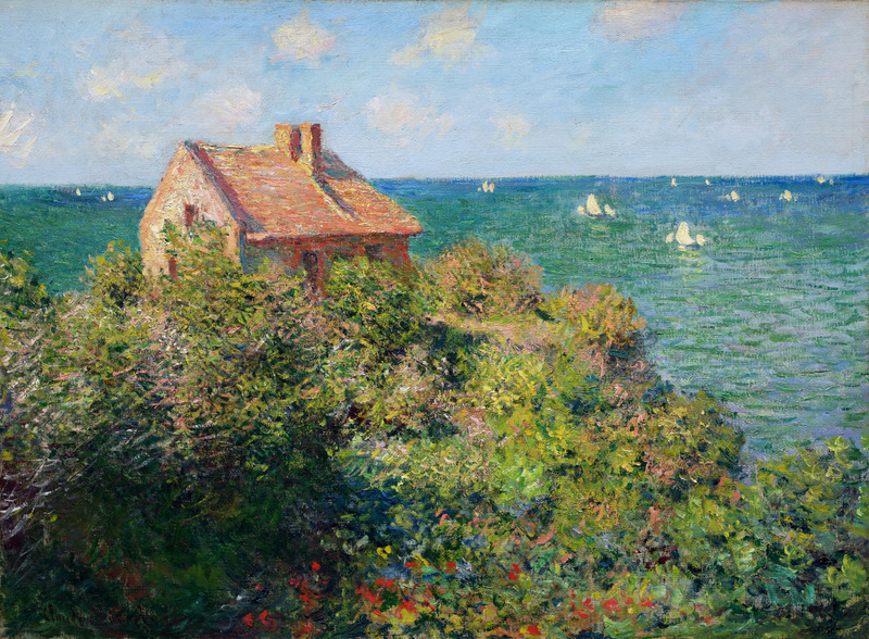 Monet Oil Paintings Fisherman's Cottage at Varengeville 1882