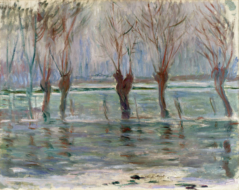 Cloude Monet Classical Oil Paintings Flood Waters 1896