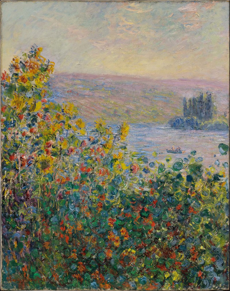 Cloude Monet Paintings Flowers Beds at Vetheuil 1881