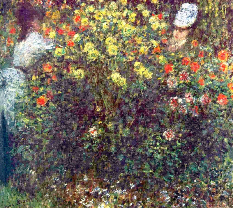 Cloude Monet Classical Oil Paintings Girls in the Garden 1875