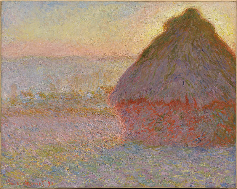 Cloude Monet Classical Oil Paintings Grainstack at Sunset 1890