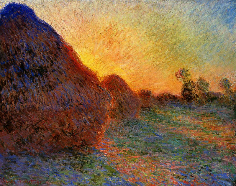 Cloude Monet Paintings Grainstacks 1890