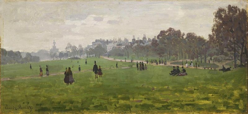 Cloude Monet Classical Oil Paintings Green Park in London 1871