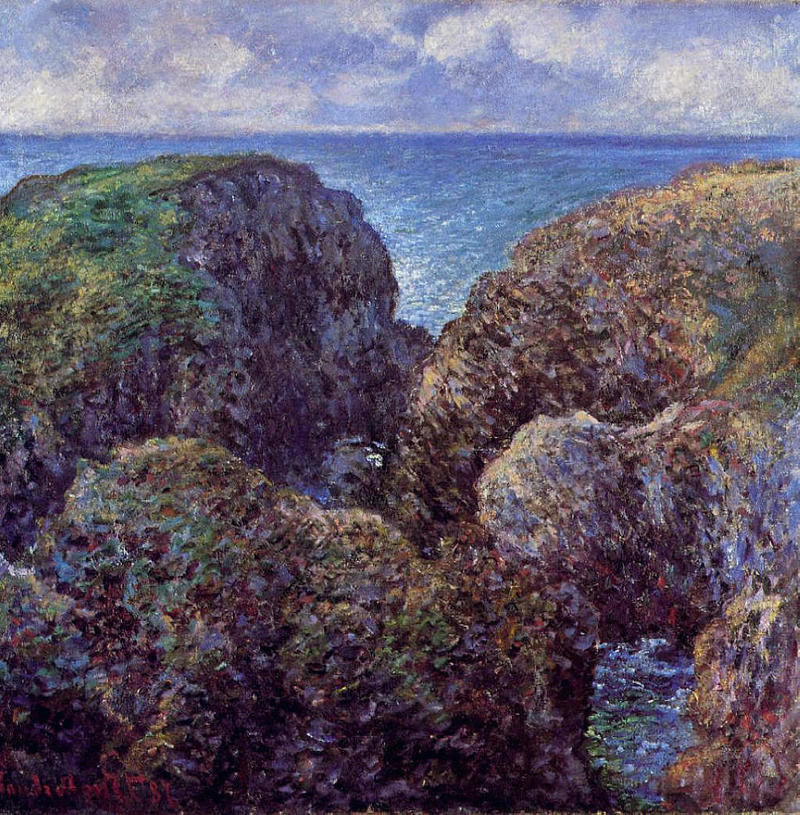 Cloude Monet Paintings Group of Rocks at Port-Goulphar 1886
