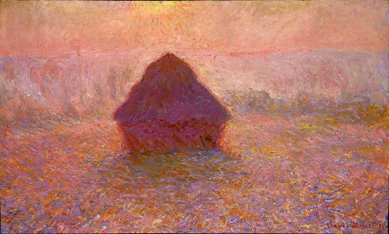 Cloude Monet Oil Paintings Haystacks, Sun in the Mist 1891