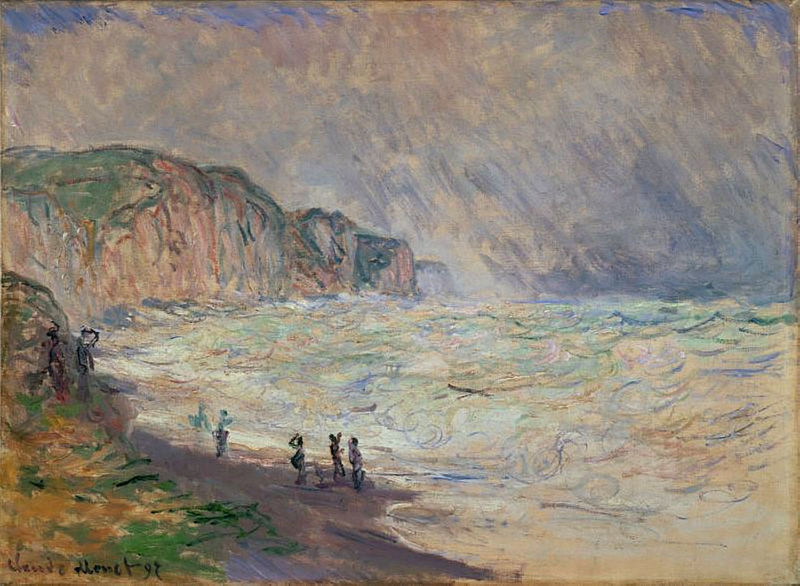 Cloude Monet Paintings Heavy Sea at Pourville 1897