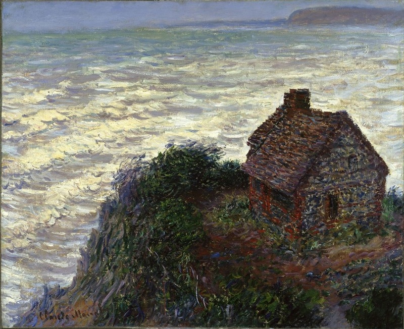 Monet Painting House of the Customs Officer, Varengeville 1882