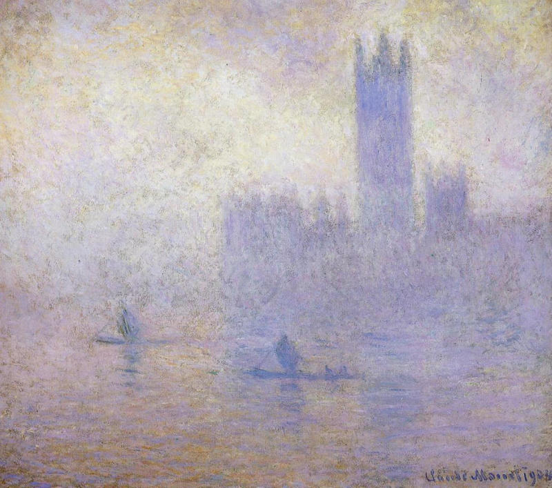 Cloude Monet Paintings Houses of Parliament, Fog Effect 1904