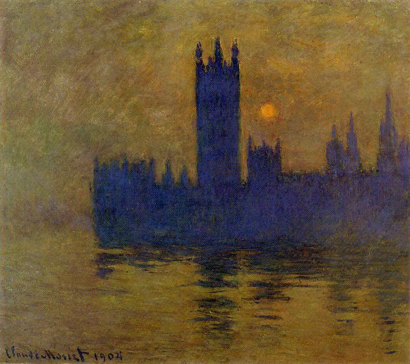 Cloude Monet Paintings Houses of Parliament, Sunset 1904