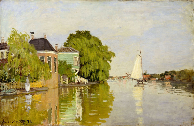 Cloude Monet Oil Paintings Houses on the Achterzaan 1871