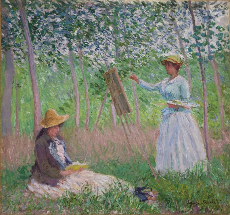 Cloude Monet In The Woods At Giverny Blanche Hoschede 1887