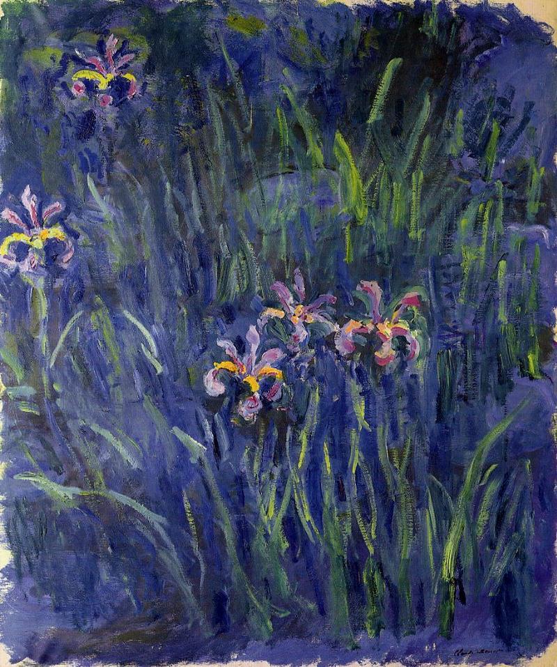 Cloude Monet Oil Painting Irises 1917