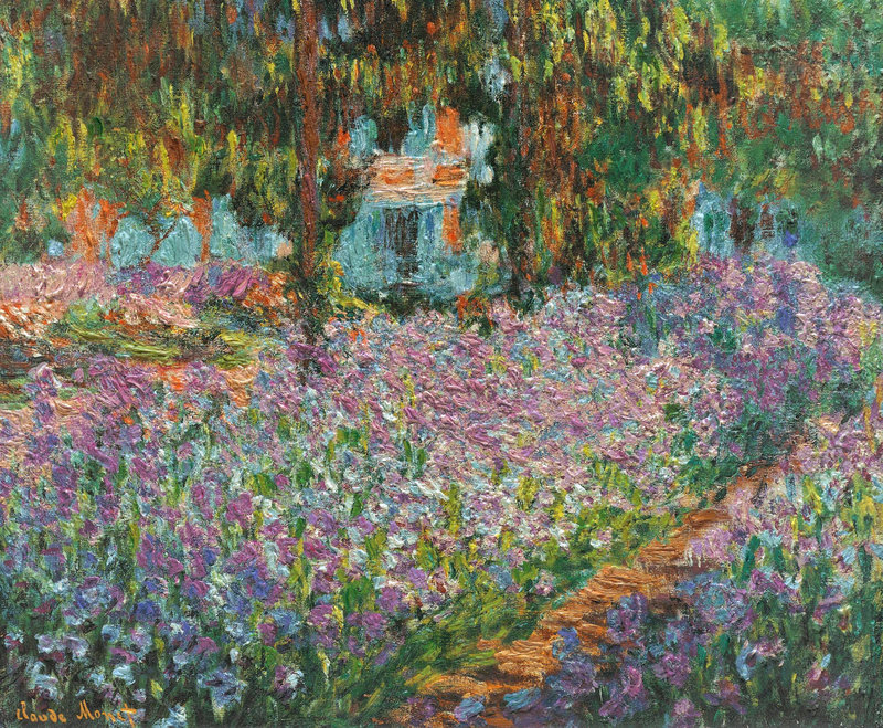 Cloude Monet Oil Painting Irises in Monet's Garden 1900