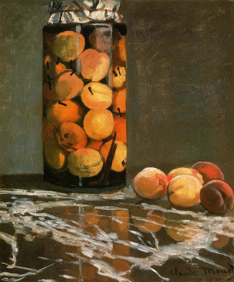 Cloude Monet Oil Painting Jar of Peaches 1866