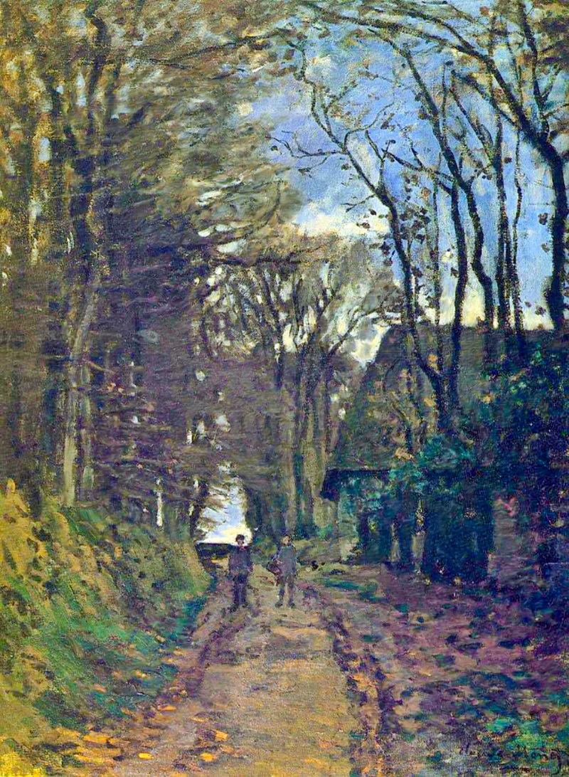 Cloude Monet Paintings Lane in Normandy 1868