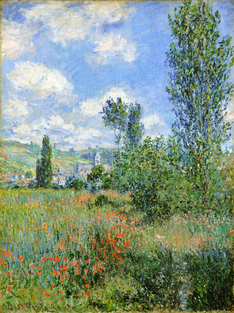 Monet Paintings Lane in the Poppy Fields, Ile Saint-Martin 1880