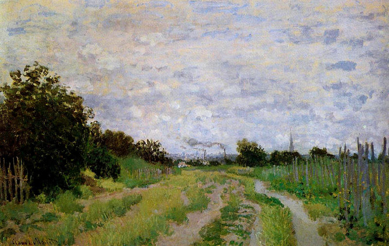Monet Oil Paintings Lane in the Vineyards at Argenteuil 1872