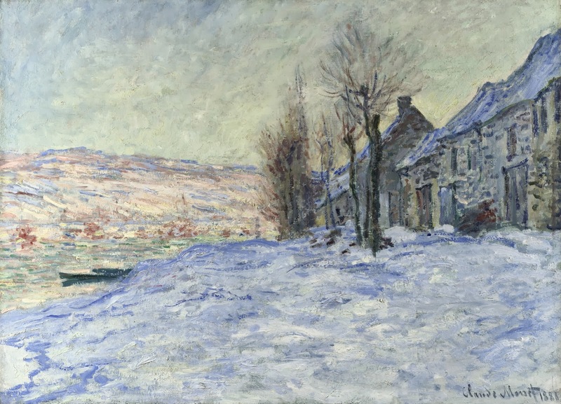 Cloude Monet Paintings Lavacourt, Sun and Snow 1879