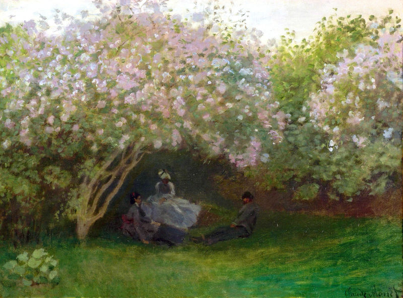 Cloude Monet Paintings Lilacs, Grey Weather 1872