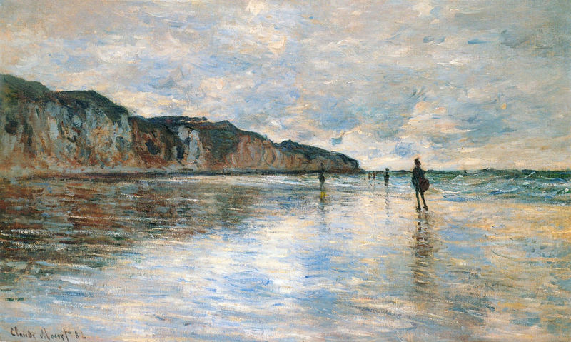 Cloude Monet Oil Paintings Low Tide at Pourville 1882
