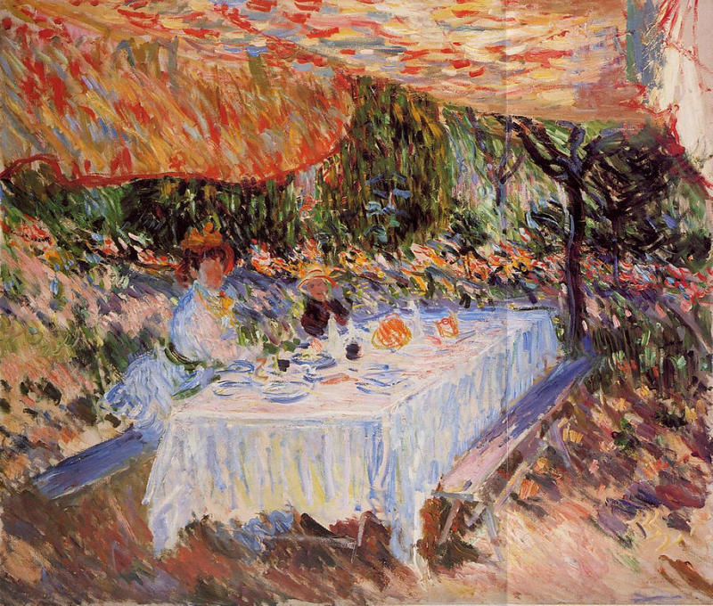 Cloude Monet Oil Painting Lunch under the Canopy 1883