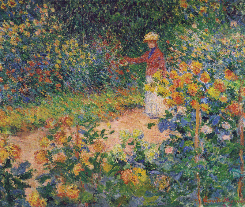 Cloude Monet Oil Painting Monet's Garden at Giverny 1895