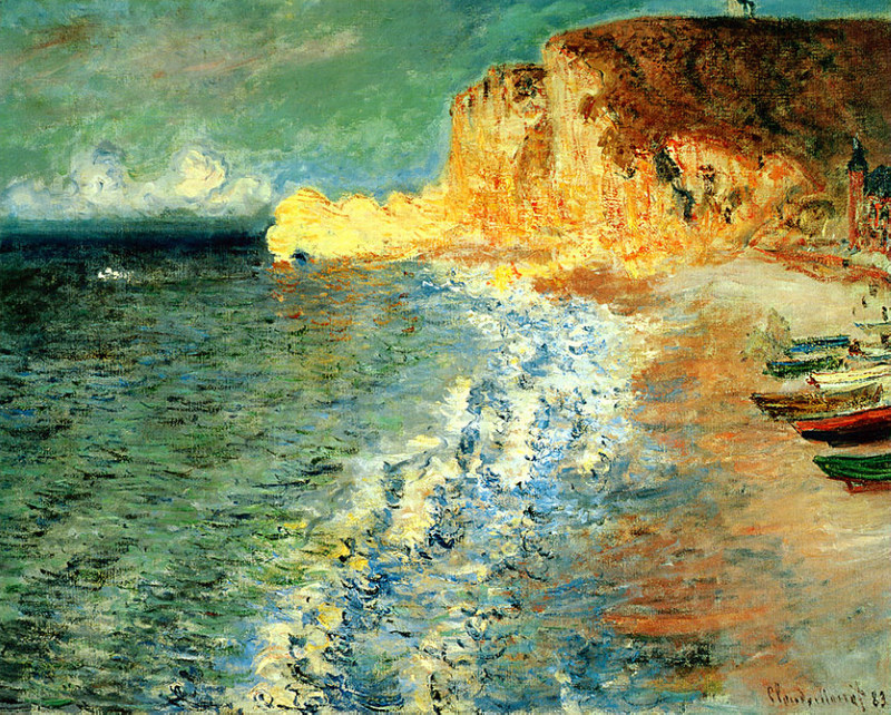 Cloude Monet Oil Painting Morning at Etretat 1883