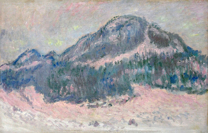 Cloude Monet Oil Paintings Mount Kolsaas, Rose Reflection 1895