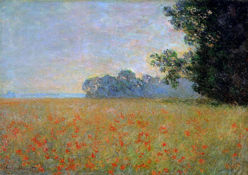 Cloude Monet Paintings Oat and Poppy Field 1890