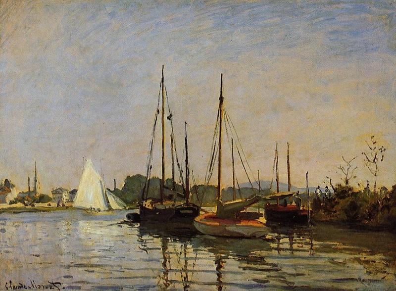 Cloude Monet Paintings Pleasure Boats, Argenteuil 1873