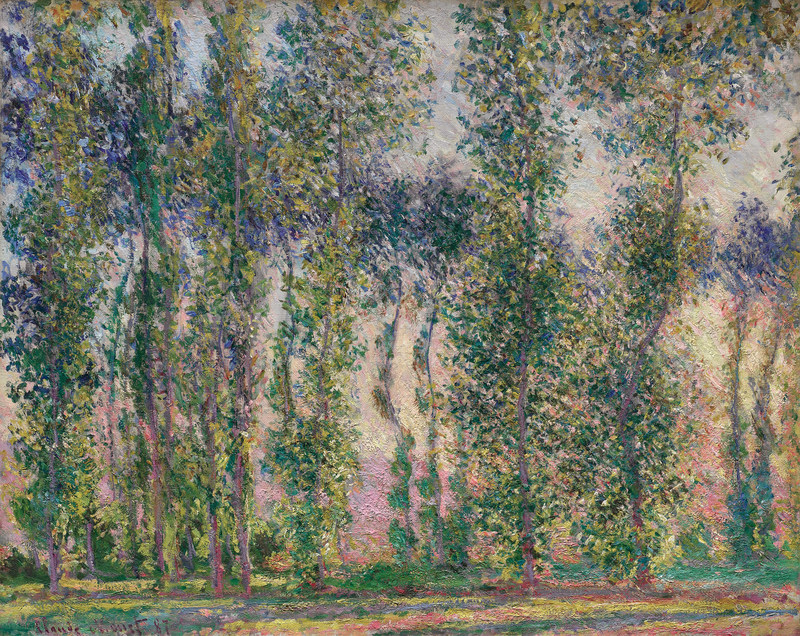 Cloude Monet Painting Poplars 1891