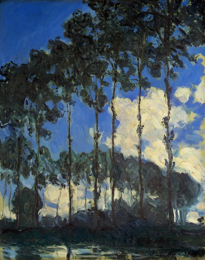 Cloude Monet Painting Poplars on the Banks of the Epte 2 1891