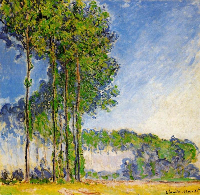 Cloude Monet Oil Paintings Poplars, View from the Marsh 1892