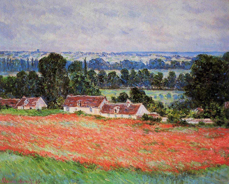 Cloude Monet Oil Painting Poppy Field at Giverny 1885