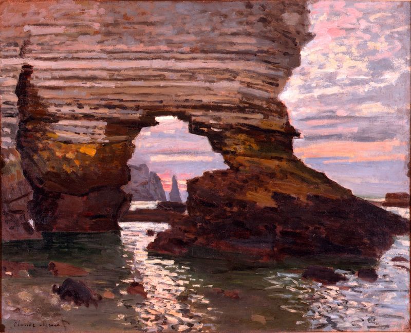 Cloude Monet Oil Painting Port d Amount Etretat 1868-1869