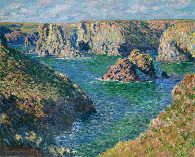 Cloude Monet Oil Painting Port d Aval, Rough Sea 1883