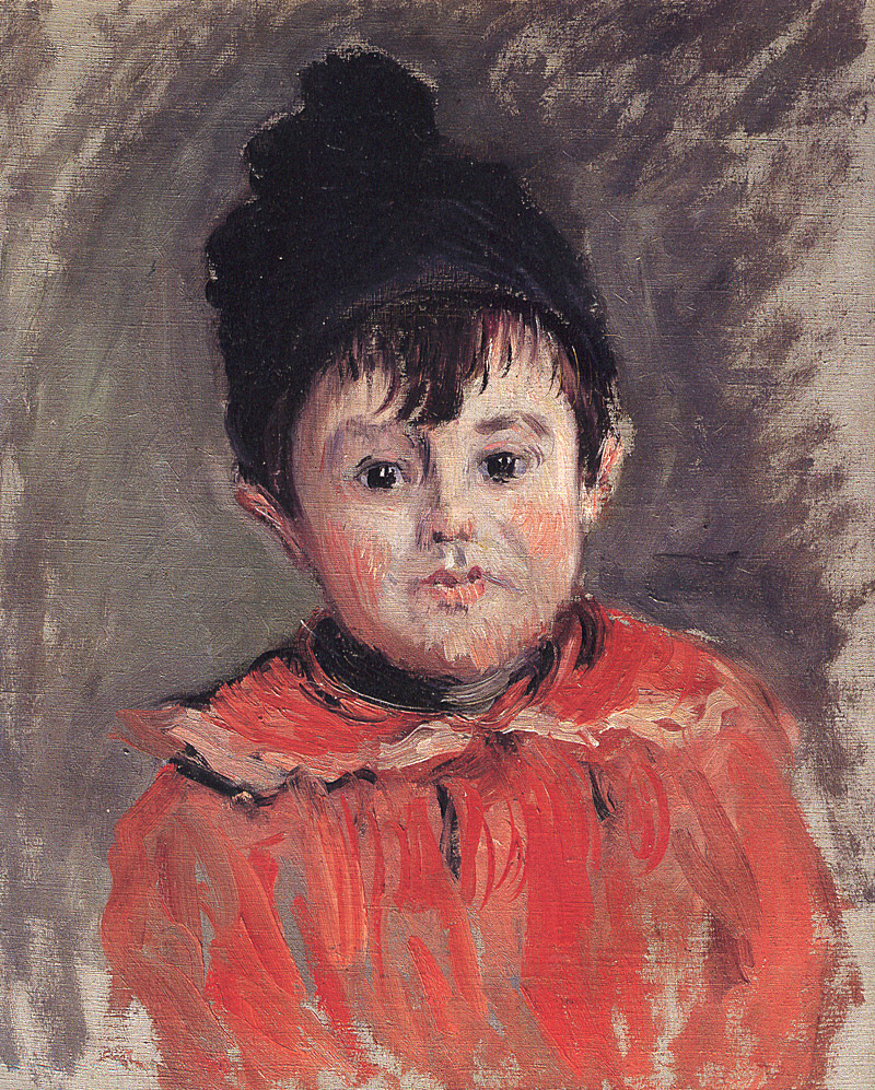 Monet Oil Painting Portrait of Michael with Hat and Pom Pom 1880