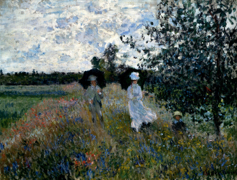 Cloude Monet Painting Promenade near Argenteuil 1873