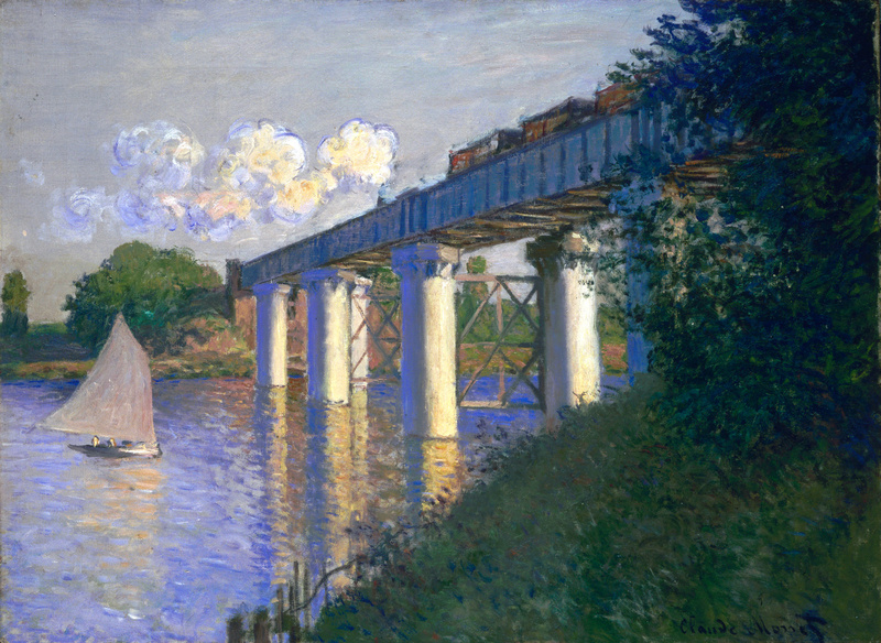 Cloude Monet Paintings Railway Bridge at Argenteuil 2 1874