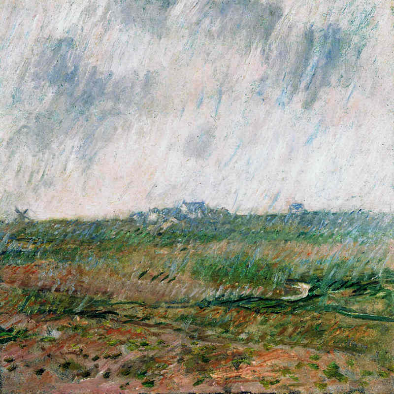 Cloude Monet Classical Oil Paintings Rain in Belle-Ile 1886