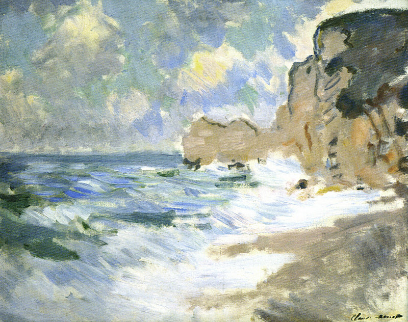 Cloude Monet Oil Paintings Receding Waves 1883