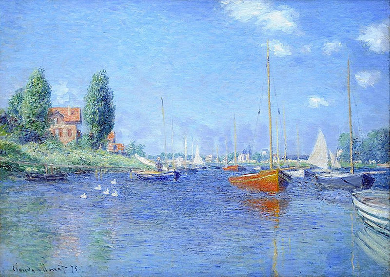 Cloude Monet Paintings Red Boats, Argenteuil 1875