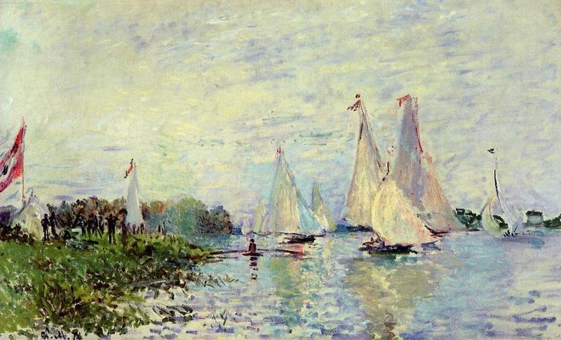 Cloude Monet Oil Paintings Regatta at Argenteuil 1874