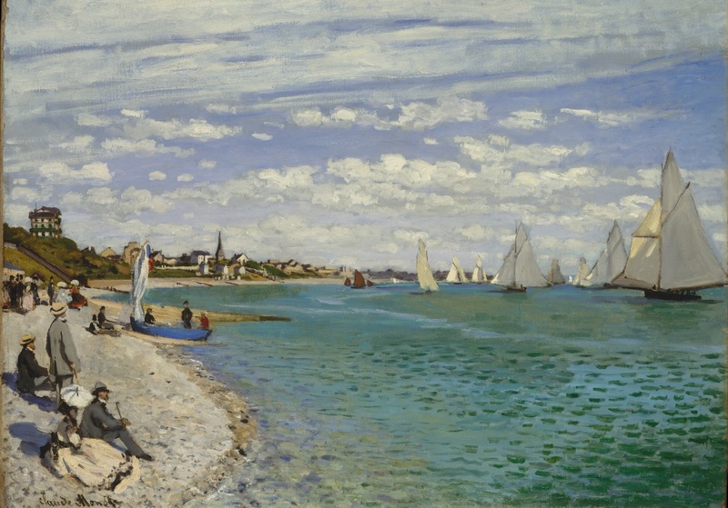 Cloude Monet Paintings Regatta at Sainte Adresse 1867