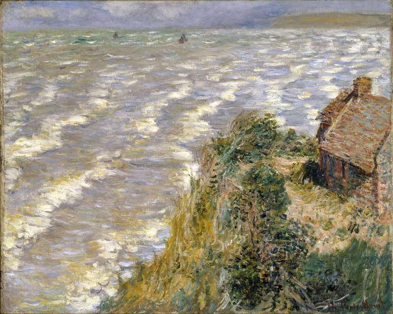 Cloude Monet Oil Painting Rising Tide at Pourville 1882