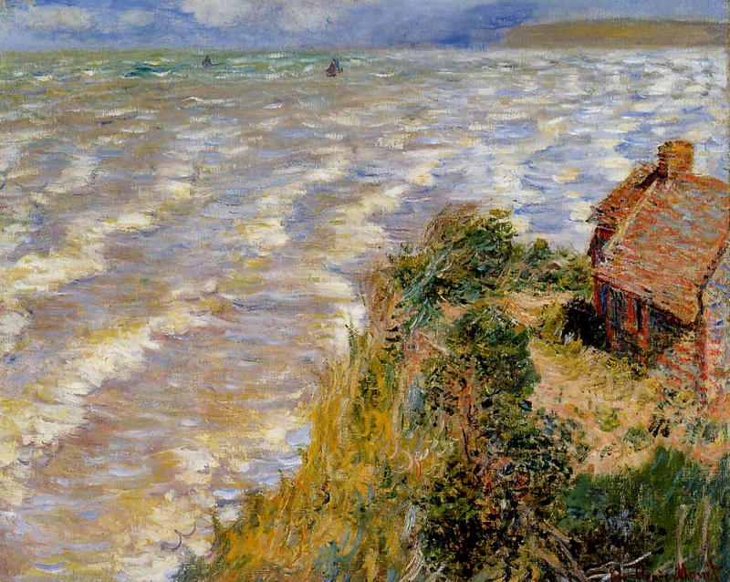 Cloude Monet Oil Painting Rising Tide at Pourville 2 1882